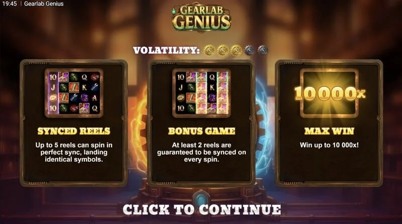 Gearlab Genius - Spark of Genius Free Spins